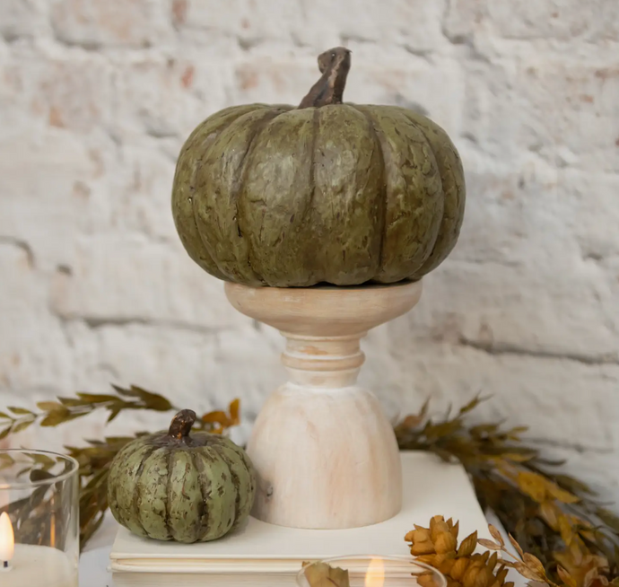 Faux Olive Green Pumpkin