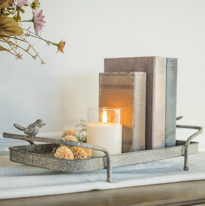 Two Handle Tray w/ Birds