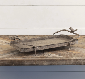 Two Handle Tray w/ Birds