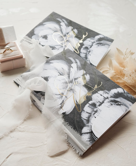 Gold Foil Vow Books (Set of 2)